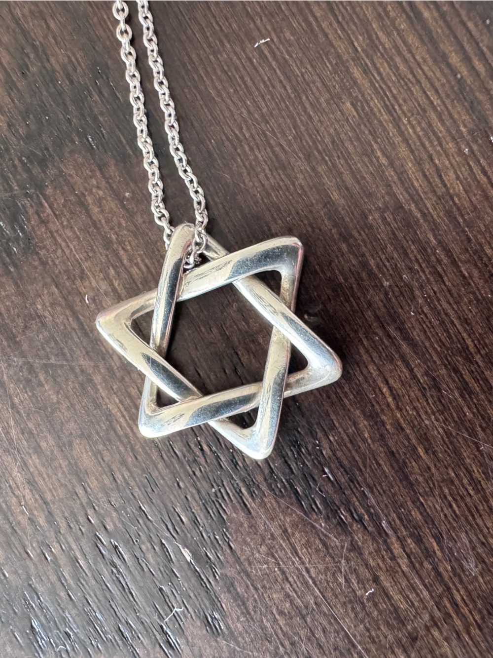 TIFFANY & CO Elsa Peretti Silver Star of David Pendant Necklace - Picture 2 of 8